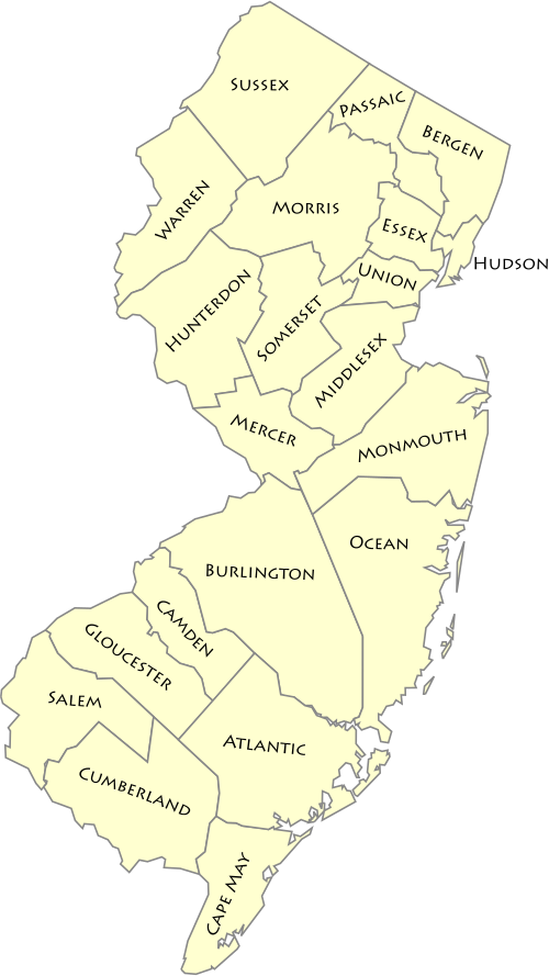 Counties in New Jersey